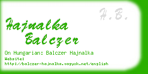 hajnalka balczer business card